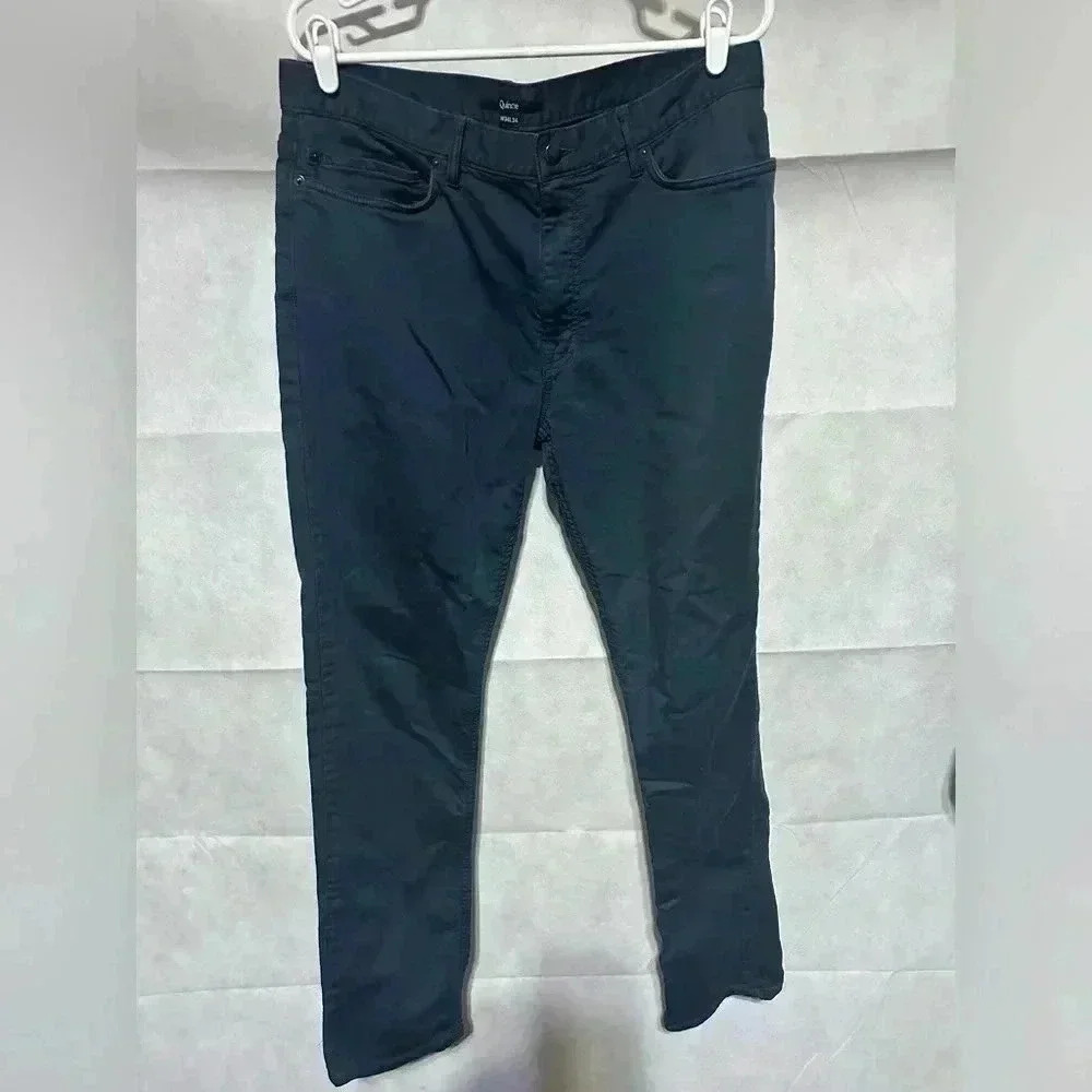 Quince Men’s Comfort Stretch Traveler 5-Pocket Pants Navy Blue Size 34x34 Jeans